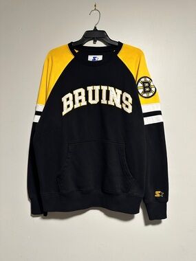 Vintage STARTER Boston Bruins Black Tee with Blue Logo Patch